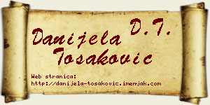 Danijela Tošaković vizit kartica